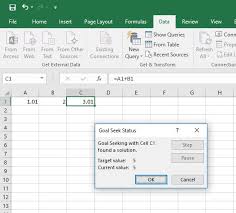 You can think of it as some sort of a reverse tool wherein you have the (desired) result but you don't have the right value to get at that result. Goal Seek Error Formula Replaced With Value Microsoft Community