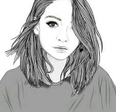Innocent Hipster Girl Drawing Girl Hair Drawing Hipster Drawings