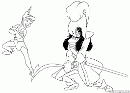 Coloriage Peter Pan Et Capitaine Crochet