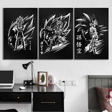 Check spelling or type a new query. Amazon Com Jongya Canvas Poster Home Decor Picture 3 Pcs Black White Dragon Ball Z Goku Vegeta Anime Print Painting Wall Art For Bedroom 40x60cm 16x24 Inch No Frame Posters Prints