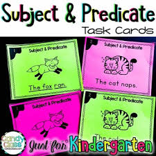 subject and predicate activities task cards for