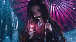 Download the background for free. Nezuko Kamado Hd Wallpaper Hintergrund 1920x1080