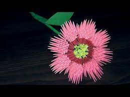 3d Origami Cosmos Flower Tutorial Instruction Youtube 3d Origami Origami And Kirigami Origami Flowers Tutorial