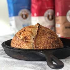 Country Sourdough Baked In Lodge Cast Iron Natural Yeast Bread Recipe Skillet Bread Sourdough Baking