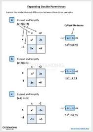 Free Handout Expanding Two Parentheses Double Parentheses Tpt Handouts Math Resources Learning Objectives
