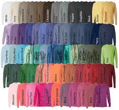 Comfort Colors 6014 All Color Chart Etsy Color Chart Tshirt Color Chart Comfort Color Digital File Shirt Color Chart