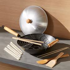 Joyce Chen 10 Piece Wok Set Reviews Crate And Barrel Wok Wok Cooking Specialty Cookware