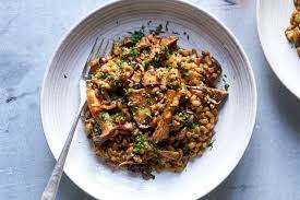 Farro With Mushrooms Recipe Nyt Cooking Stuffed Mushrooms Mushroom Recipes Farro