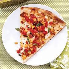 White Pizza With Fresh Tomato Topping Recipe Recipes Pizza Recipes Food