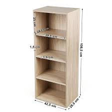 Amazon De Songmics 4 Fachern Bucherregal Aktenregal Ordnerregal Holzregal Belastung Regalboden 30 Regal Bucherregal Holzregal