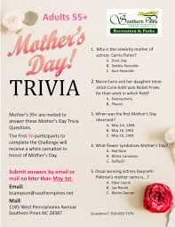 Sustainable coastlines hawaii the ocean is a powerful force. Southern Pines Recreation And Parks Adults 55 Are Encouraged To Participate In The Mother S Day Trivia Contest Participants Can Submit Answers By Email Or Mail Those Who Complete Contest Will Receive
