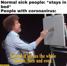 To the mesoderm spreads laterally and anteriorly between the epiblast and visceral endoderm to form a. Normal Sick People Stays In Bed People With Coronavirus Spread It Across The Whole Canvas Nice And Even Painting Starecat Com