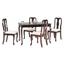 24¬ωw x 19d x 43h, 6 side chairs. Acme Furniture Queen Anne 5 Piece Rectangular Dining Set Walmart Com Walmart Com