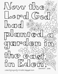This colouring page shows jonah, thrown into the sea by his fellow sailors in an effor to calm the storm. Coloring Pages For Kids By Mr Adron Garden Of Eden Bible Verse Free Kid S Coloring Page Genesis 2 8