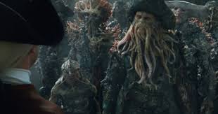 Pirates Of The Caribbean Dead Man S Chest Davy Jones Makeup Davy Jones And His Cursed Crew Are Confronted By Lord Beckett Of The Eit Co In Potc 3 Pirates Of The Caribbean Davy Jones Pirates