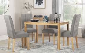Oak dining chairs for solid style. Cherry Tree Furniture 7 Piece Dining Room Set 6 Seater 150 X 90 Cm Dining Table With 6 Chairs Oak Colour Table With Black Pu Leather Seats Dining Room Sets Dining Room Furniture Umoonproductions Com
