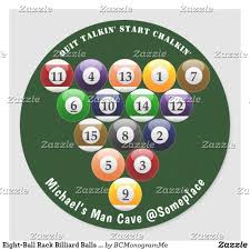 Eight Ball Rack Billiard Balls 8 Ball Pool Game Classic Round Sticker Zazzle Com Pool Balls Billiards Pool Games