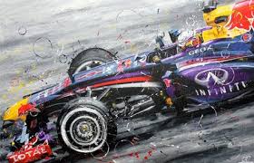 Sebastian Vettel German Bull Print Motorsport Art Automotive Art Illustrations Racing Art