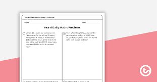 Use the tables above to translate the following english Daily Maths Word Problems Year 6 Worksheets Teaching Resource Teach Starter