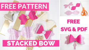 Free hair bows svg templates. Girls French Hair Bow Tutorial Free Pattern Youtube