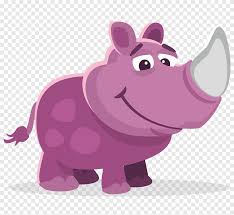 Rhinoceros Hippopotamus Purple Rhino S Purple Mammal Png Pngegg