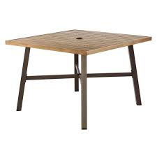 Hampton Bay Mix And Match Farmhouse 42 In Square Galvanized Steel Outdoor Dining Table 2117 Dt7 The Home Depot In 2020 Outdoor Dining Table Small Square Dining Table Square Dining Tables
