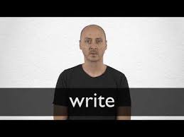 Write Definicion Y Significado Diccionario Ingles Collins