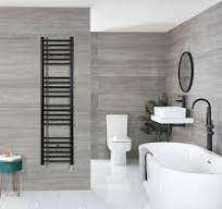 Nox Electric - Matte Black Flat Plug-In Towel Warmer - 63” x 15 3/4”