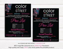 Color Street Price List Color Street Price Chart Color