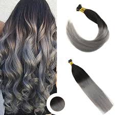 55,482 results for black hair extensions human 16. Ugeat Keratin I Tip Remy Human Hair Extensions Black To Silver Balayage 50gr