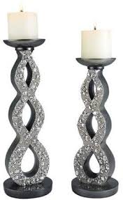Ore International 16 Silver Twilight Candleholder Set Candle Holders Candle Holder Set Candlesticks