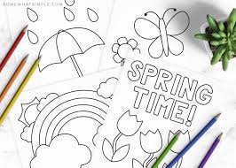 These spring coloring pages are sure to get the kids in the mood for warmer weather. Free Printable Coloring Pages Somewhat Simple