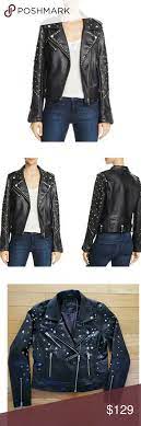 Blank Nyc Black Studded Stars Faux Leather Jacket Black Studded Faux Leather Jackets Faux Leather Moto Jacket