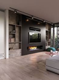 Slovenia On Behance Living Room Design Modern Living Room With Fireplace House Interior