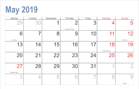 May 2019 Holidays Calendar May2019 2019calendar 2019holidays Holiday Calendar Us Holiday Calendar Federal Holiday Calendar