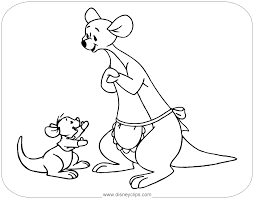 Here you will find images of winnie to print & color, with his friends tigger, eeyore, piglet, coco rabbit. Winnie The Pooh Kangaroo Coloring Pages Novocom Top