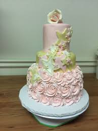 3 Tier Baby Shower Cake Pink And Gold Theme Chocolate 9 Tier With Vanilla 6 Tier All Filled With Vanilla Buttercream Fake Rosette Cake Cake Cake Creations