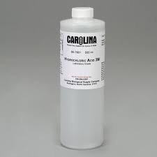 Laboratory chemical recommended use : Hydrochloric Acid 3 M 9 V V Laboratory Grade 500 Ml Carolina Com