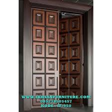 Contoh pintu gerbang minimalis pagar rumah. Jual Desain Pintu Rumah Motif 3d Model Pintu Rumah Minimalis Modern Jati Kab Jepara Ikhsan Furniture Tokopedia