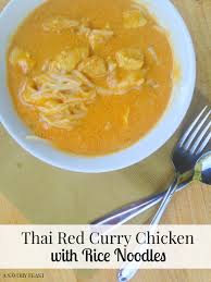 Thai Red Curry Chicken With Rice Noodles Trader Joe S Recipe A Savory Feast