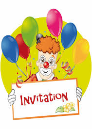 Carte Clown Rigolo Invitation Anniversaire Envoyer Une Carte Invitation Anniversaire Enfant Des 0 99 Merci Facteur