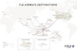 Flight Route Map Fiji Airways