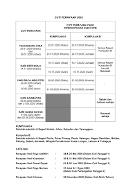 Senarai cuti umum & cuti sekolah tahun 2020. Cuti Umum Selangor 2019 Pdf Surat Miw