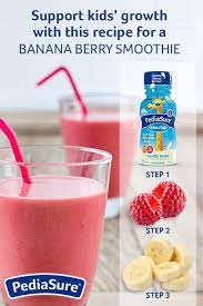 Banana Berry Smoothie Recipe For Kids Pediasure Recipe Smoothie Recipes For Kids Toddler Smoothies Smoothie Recipes