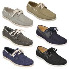 Find the perfect casual shoe to add to any outfit. Mens Denim Leather Boat Shoes Driving Lace Up Deck Galax Smart Casual Summer New Ebay