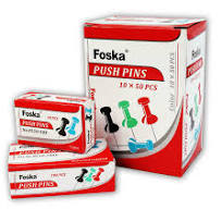 Colored Plastic Push Pins, Map Thumb Tacks for School Office, 25mm, 50/pk -  Foska®