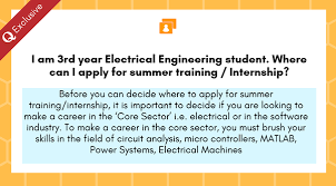By interning in psu organizations, you get the experience of working in, both, a government organization and a private organization. Which Companies Provide Internships For Third Year Electrical Engineering Students Quora