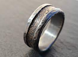 Unique Wedding Band Industrial Ring For Men Medieval Wedding Ring Cool Mens Ring Bronze Silver Mens Wedding Band Promise Ring For Men In 2021 Rings For Men Cool Rings For Men