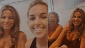 Fiona Falkiner celebrates birthday with fiancée Hayley Willis