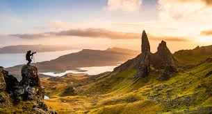5368230 4221x2286 Outdoors Nature Scenery Mountain Range Person Wallpapers Public Domain Images Cool Backgrounds Computer Backgrounds Old Man Of Storr Panoramic Hd Backgrounds Landscape Mountain Sky Backgrounds United
